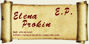 Elena Prokin vizit kartica